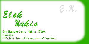 elek makis business card